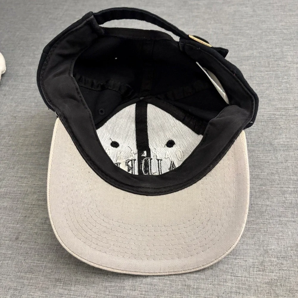 Drew Pearson Hat Oakland Raiders Men OSFA Black Vintage 90s Strapback Cap‎
